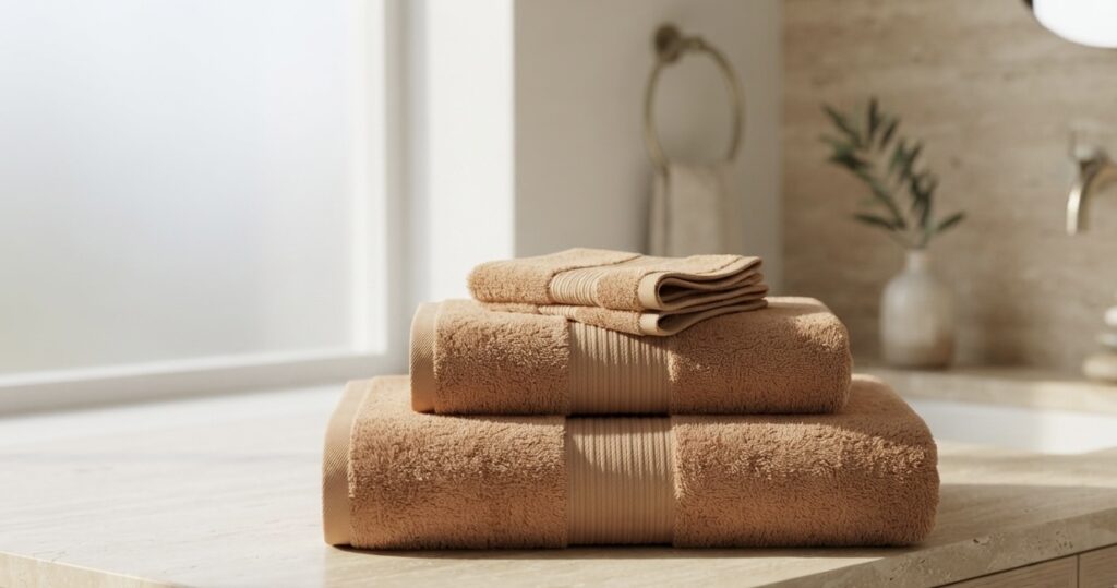 600 GSM Combed Cotton Luxury Towel Set – Dune