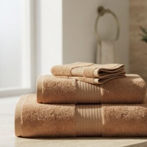 600 GSM Combed Cotton Luxury Towel Set – Dune