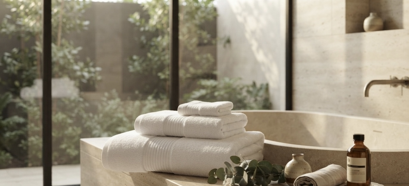 600 GSM Combed Cotton Luxury Towel Set - Moon - Image 2